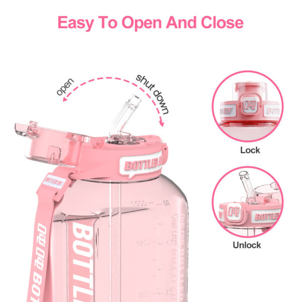 Bottle Joy Classic II with straw Glug jug Large Capacity Water Bottle, 2.5L/84.5OZ BPA Free PETG material - Image 4